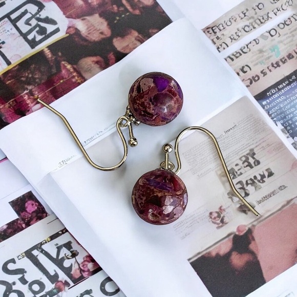 5 For $25💫Purple Jasper Dangles Earrings - Picture 1 of 5
